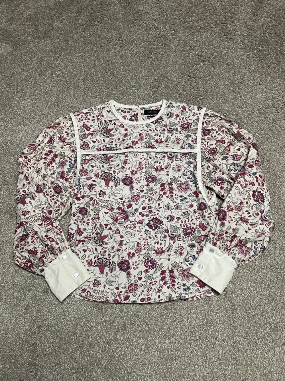 Isabel Marant Casey Floral Poplin Top Women’s Size 36 (US 4)